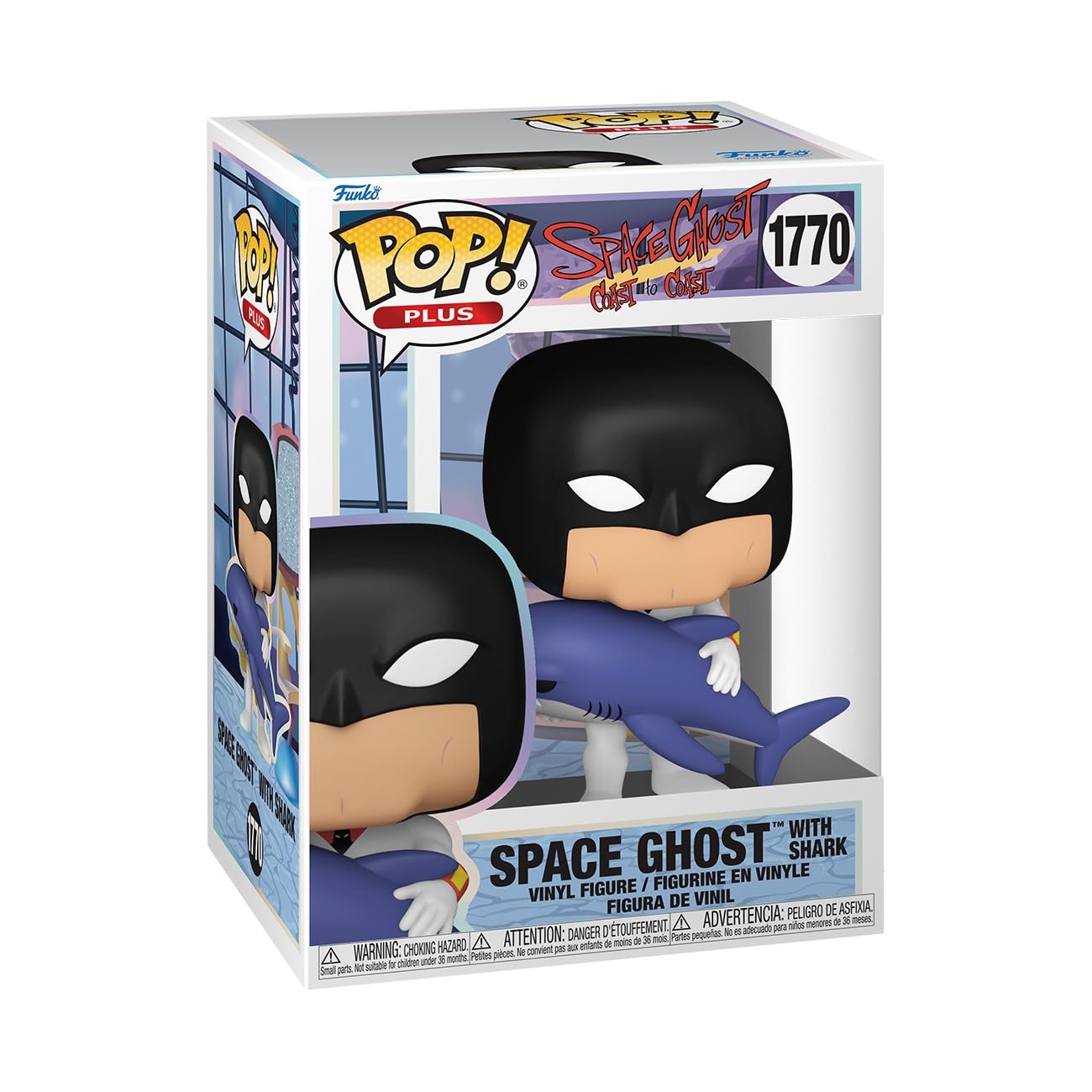 Funko Pop! Plus: Space Ghost Coast to Coast - Космический призрак с акулой - Коллекционная виниловая фигурка 