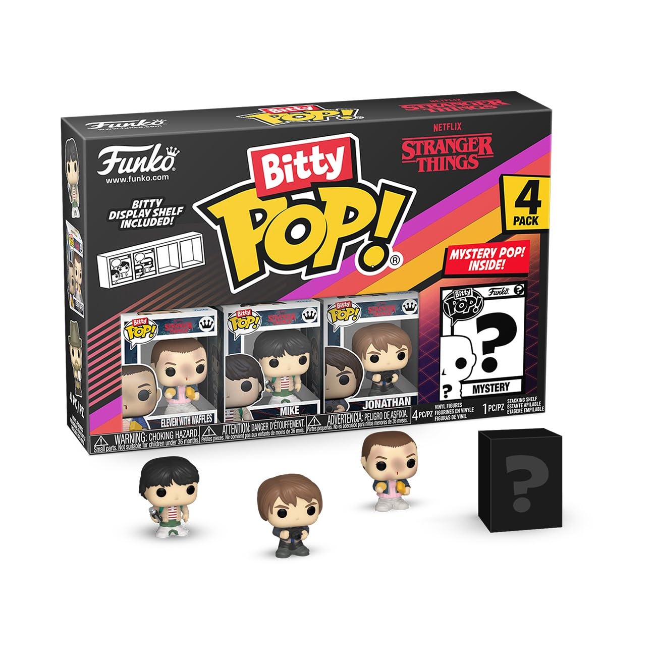 Фигурка Funko Pop Bitty: Stranger Things — Eleven with Waffles, Mike, Jonathan и Mystery Chase 