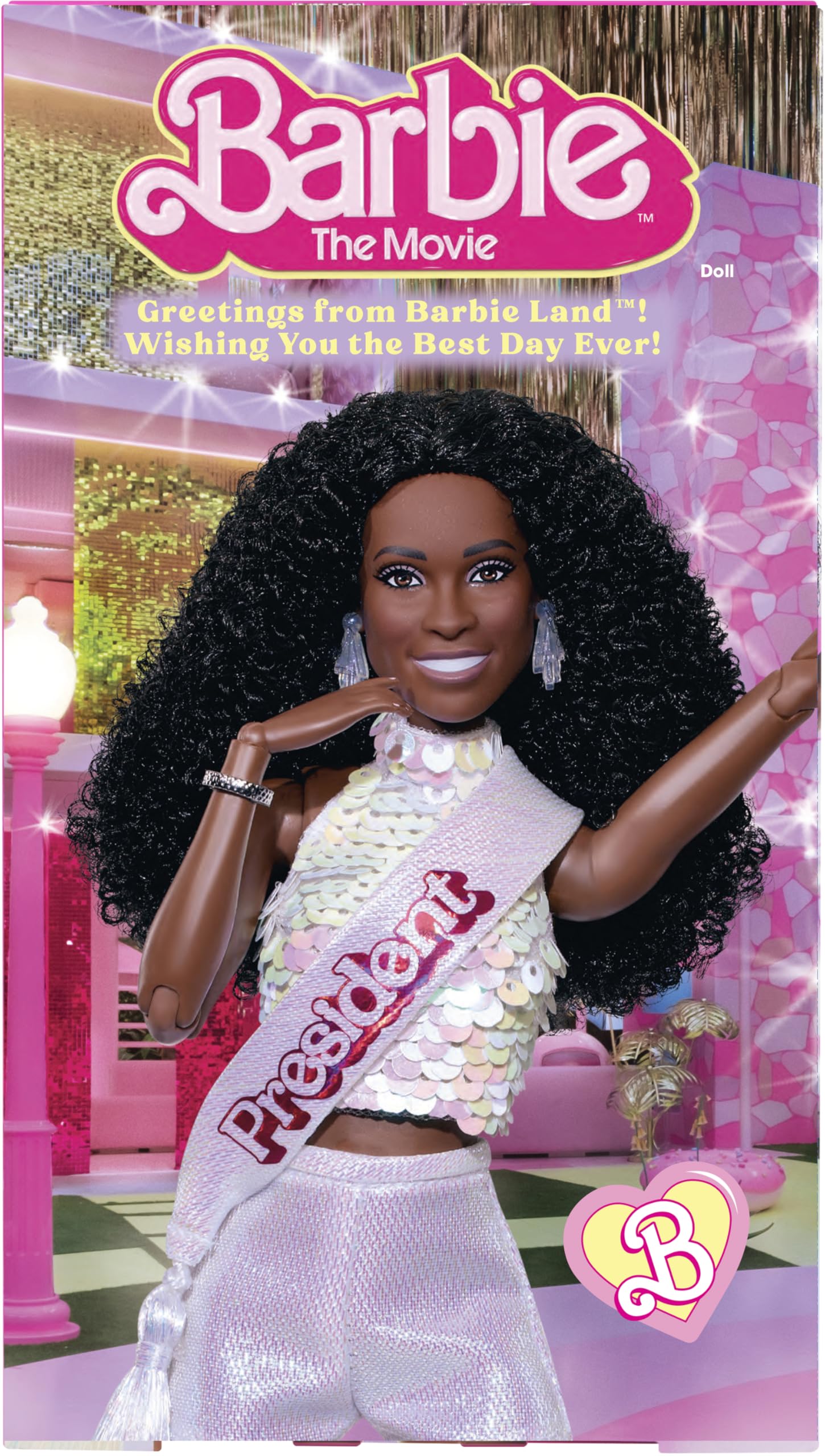 Коллекционная кукла Barbie The Movie President, Исса Рэй 