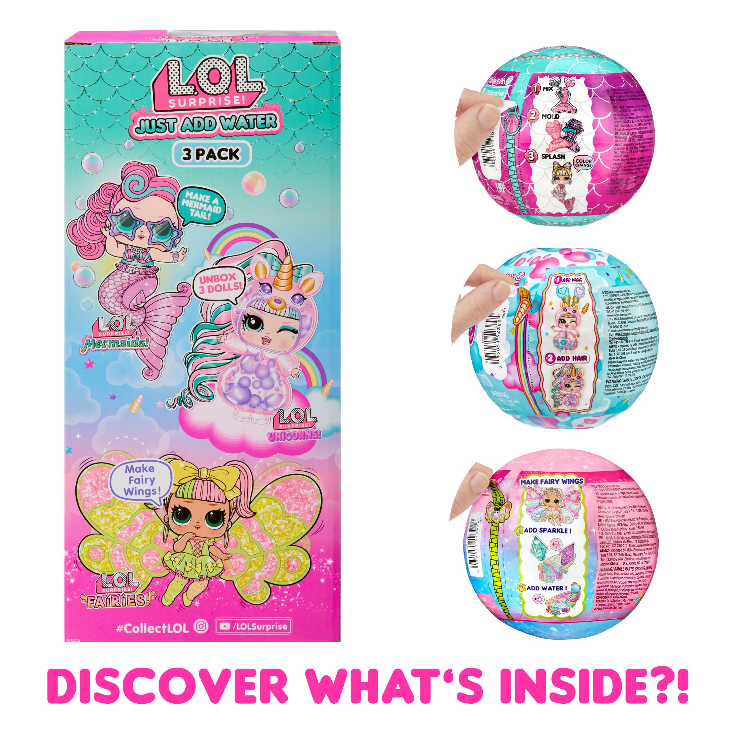 Набор из 3 штук LOL Surprise Tots Just Add Water 