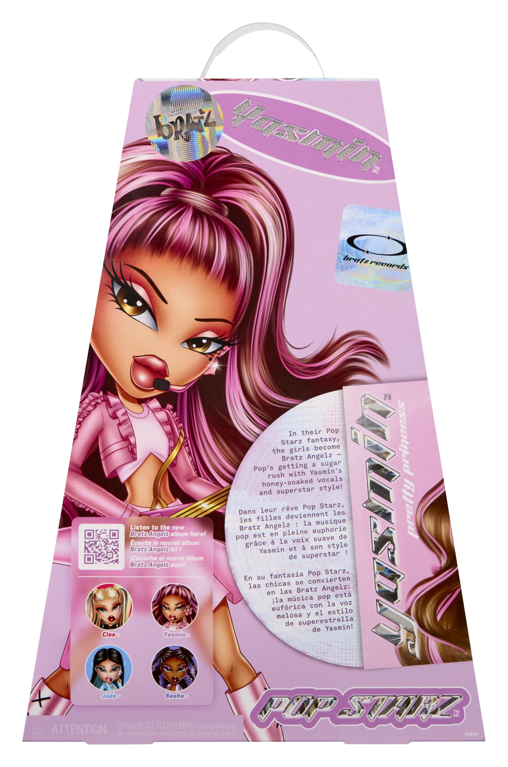 Модная кукла Bratz Pop Starz Yasmin с аксессуарами и подвеской
