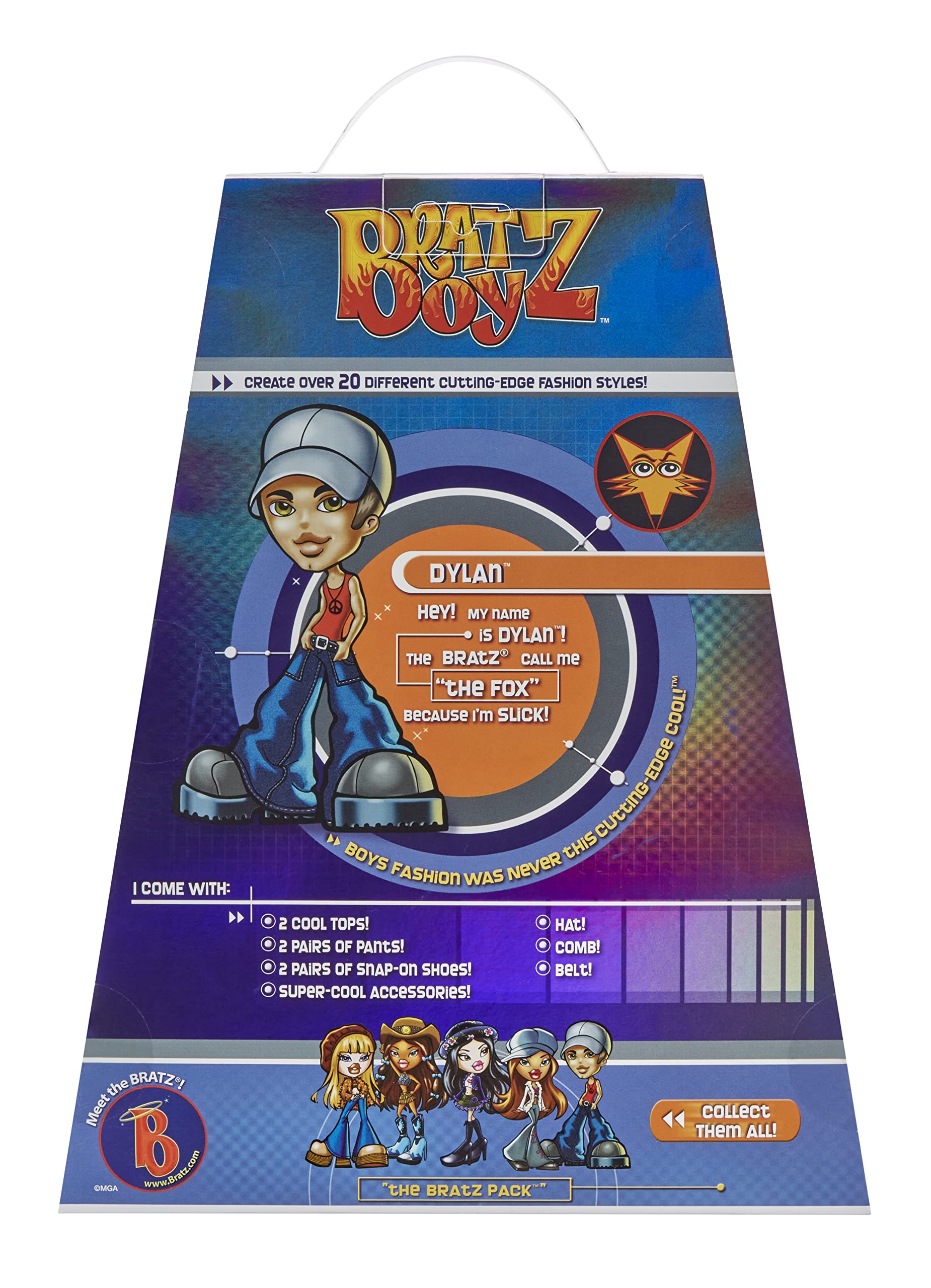 Оригинальная модная кукла Bratz Дилан с 2 нарядами и плакатом