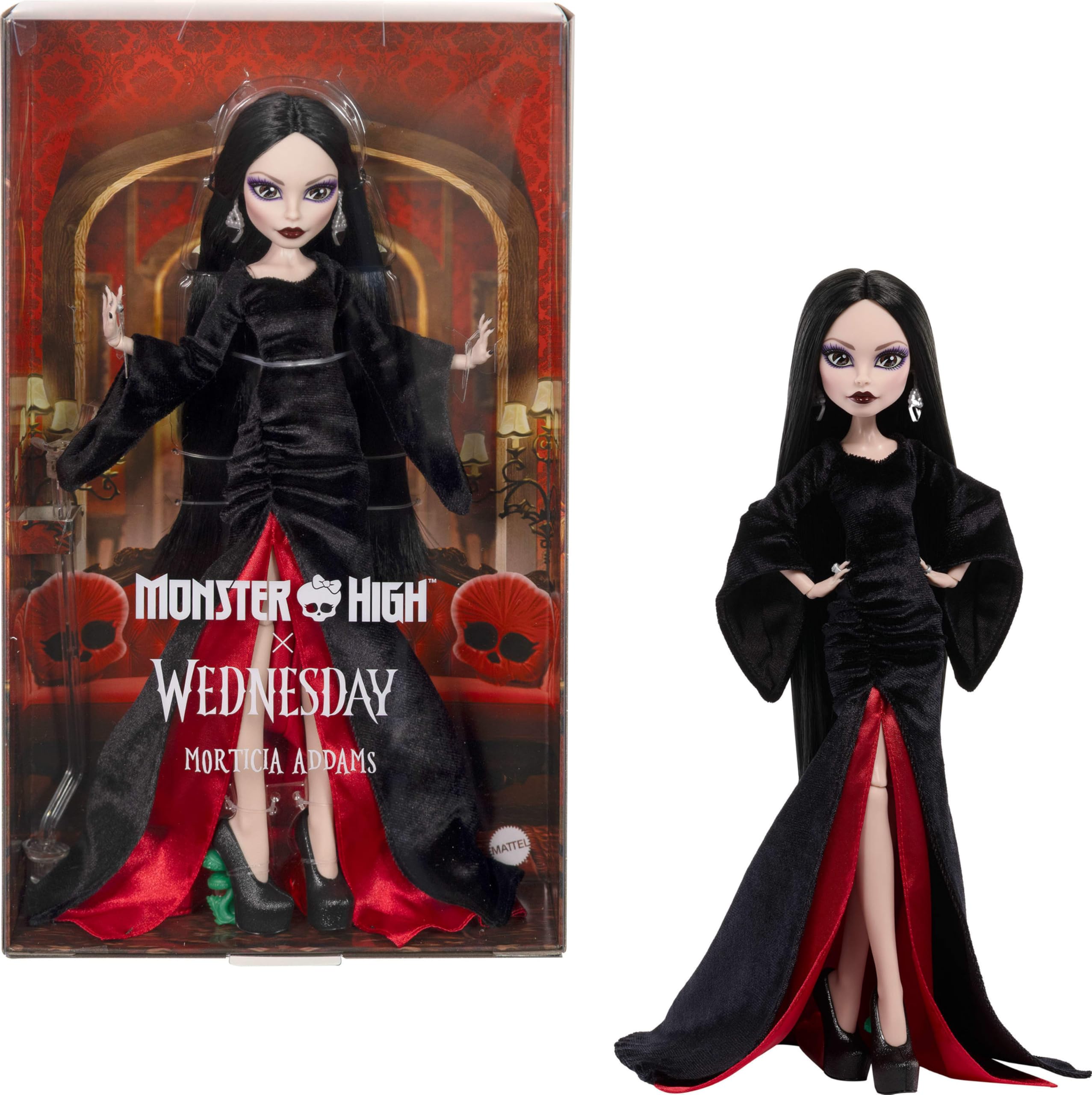 Кукла Monster High x Wednesday, коллекционная Мортиша Аддамс 