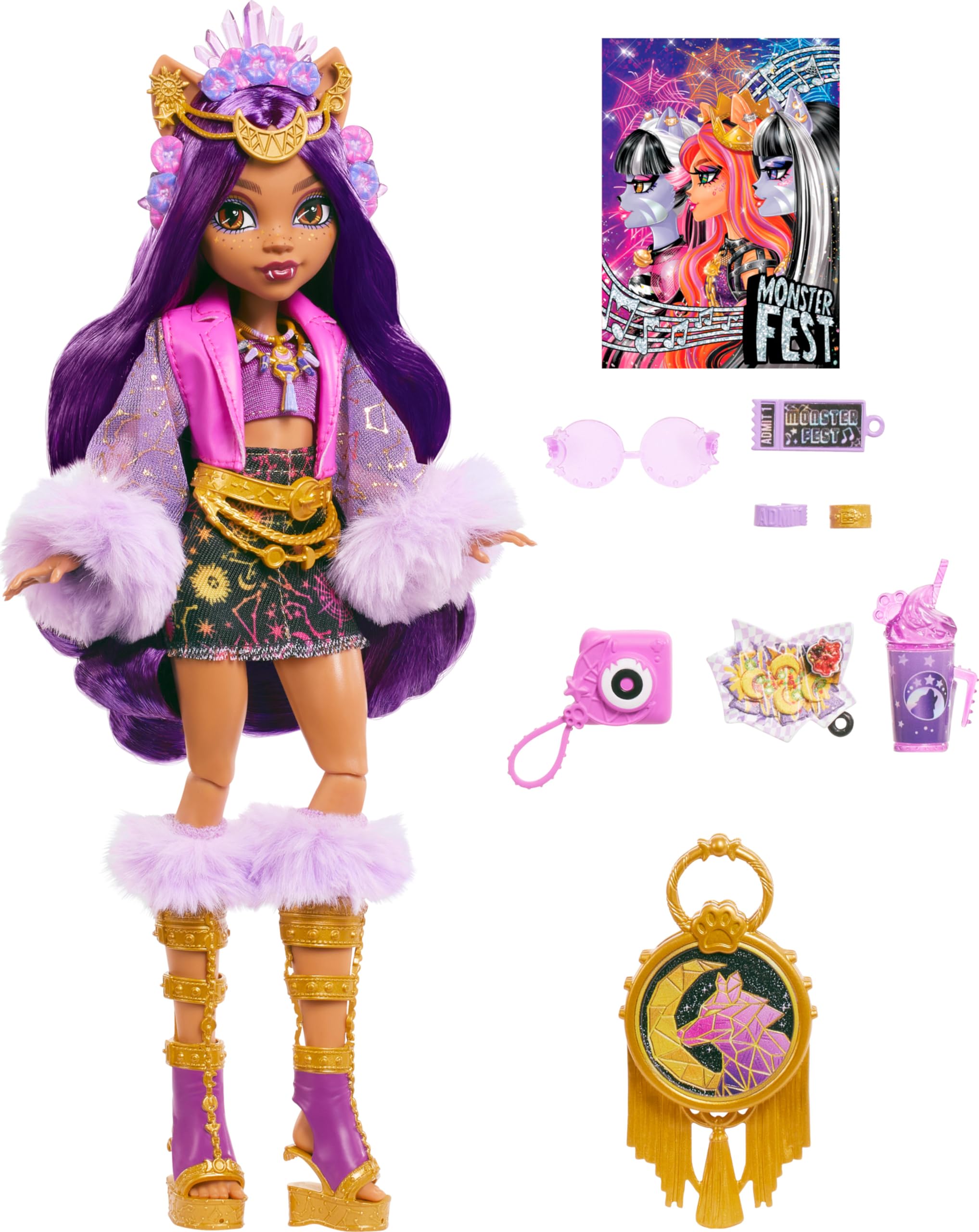 Кукла Monster High Клодин Вульф из коллекции Monster Fest - фото 4