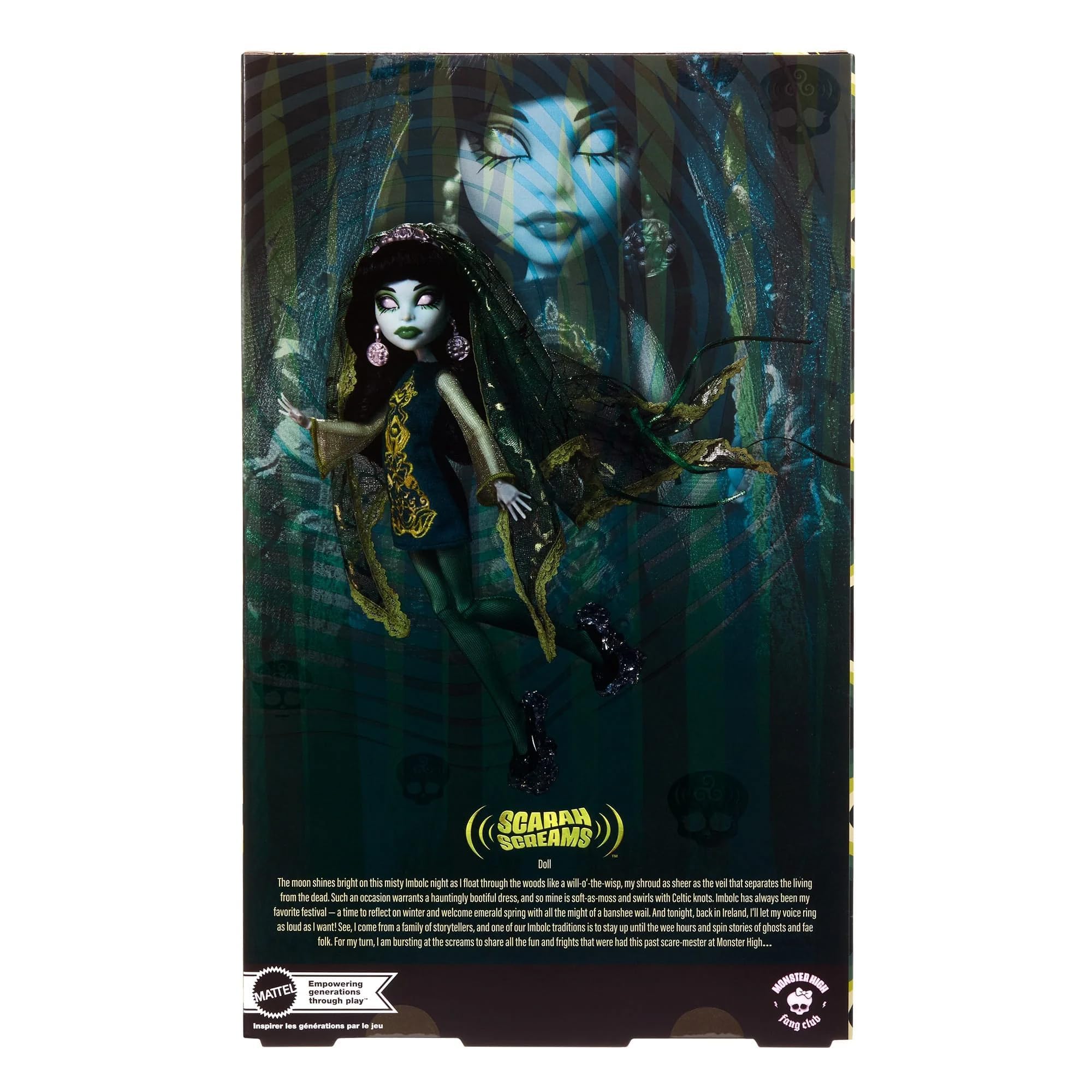 Кукла Monster High Skullector Scarah Screams Fang Club в стиле 60-х годов, коллекционная