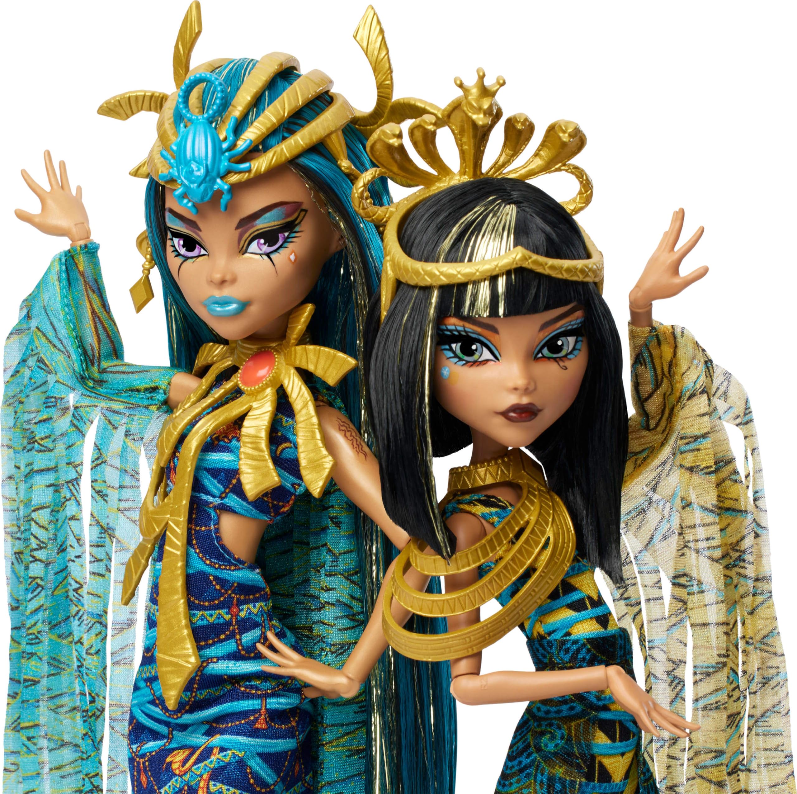 Набор кукол Monster High, коллекционная коллекция Mummy Majesties Cleo и Nefera De Nile - фото 2