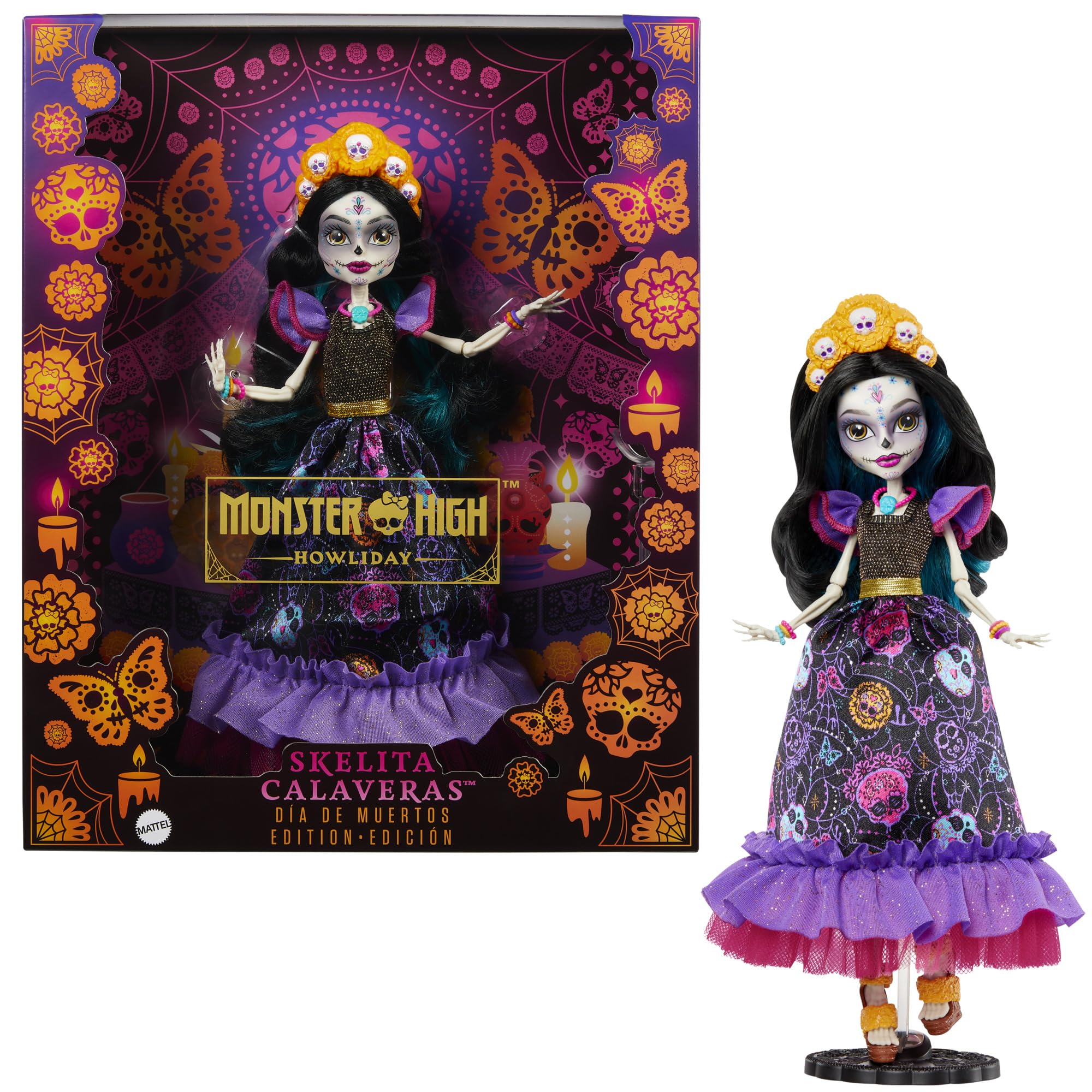 Кукла Monster High, коллекционная Скелита Калаверас Dia De Muertos 
