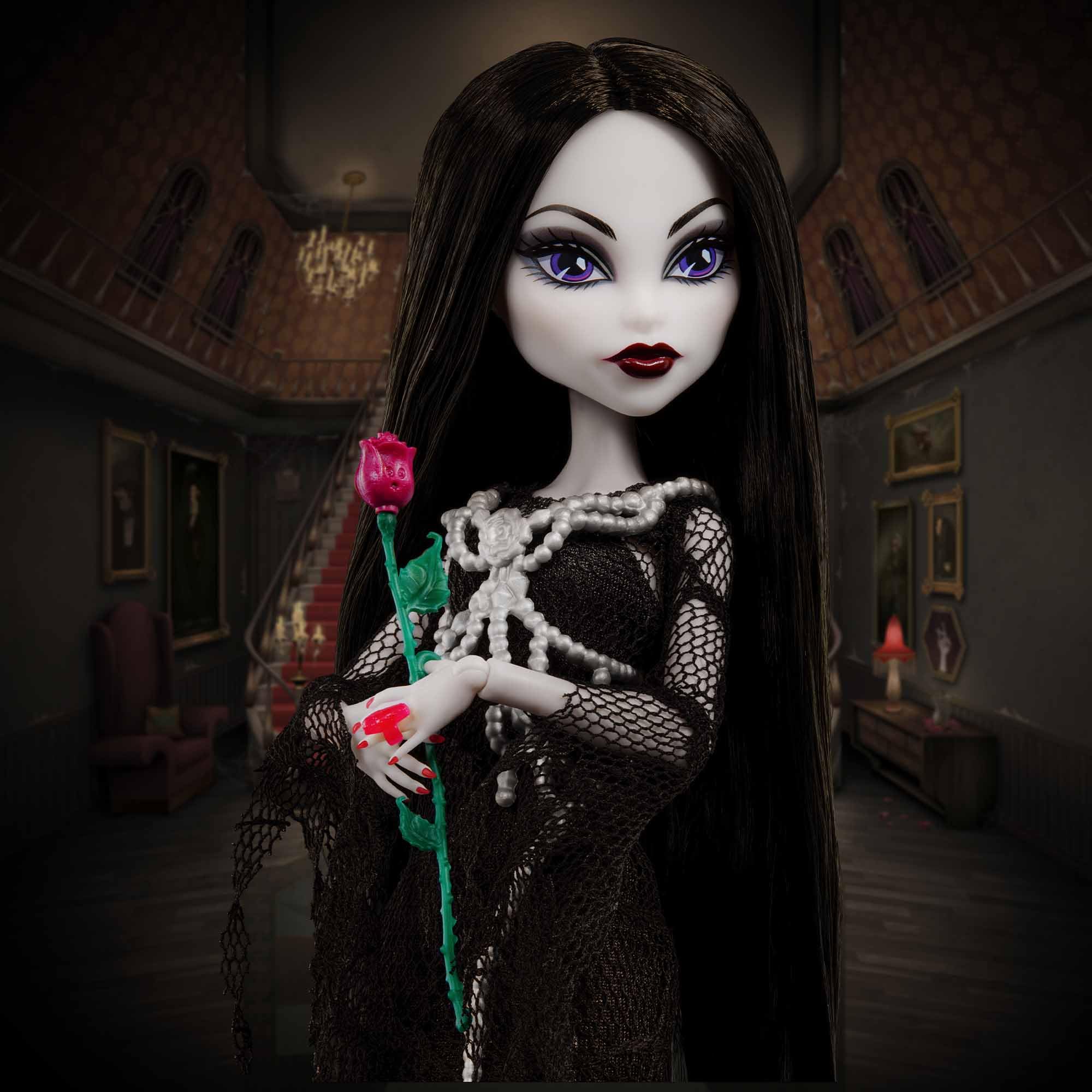 Набор из двух кукол Monster High Skullector Addams Family: Мортиша и Уэнсдей, коллекционные куклы с сертификатом подлинности - фото 4