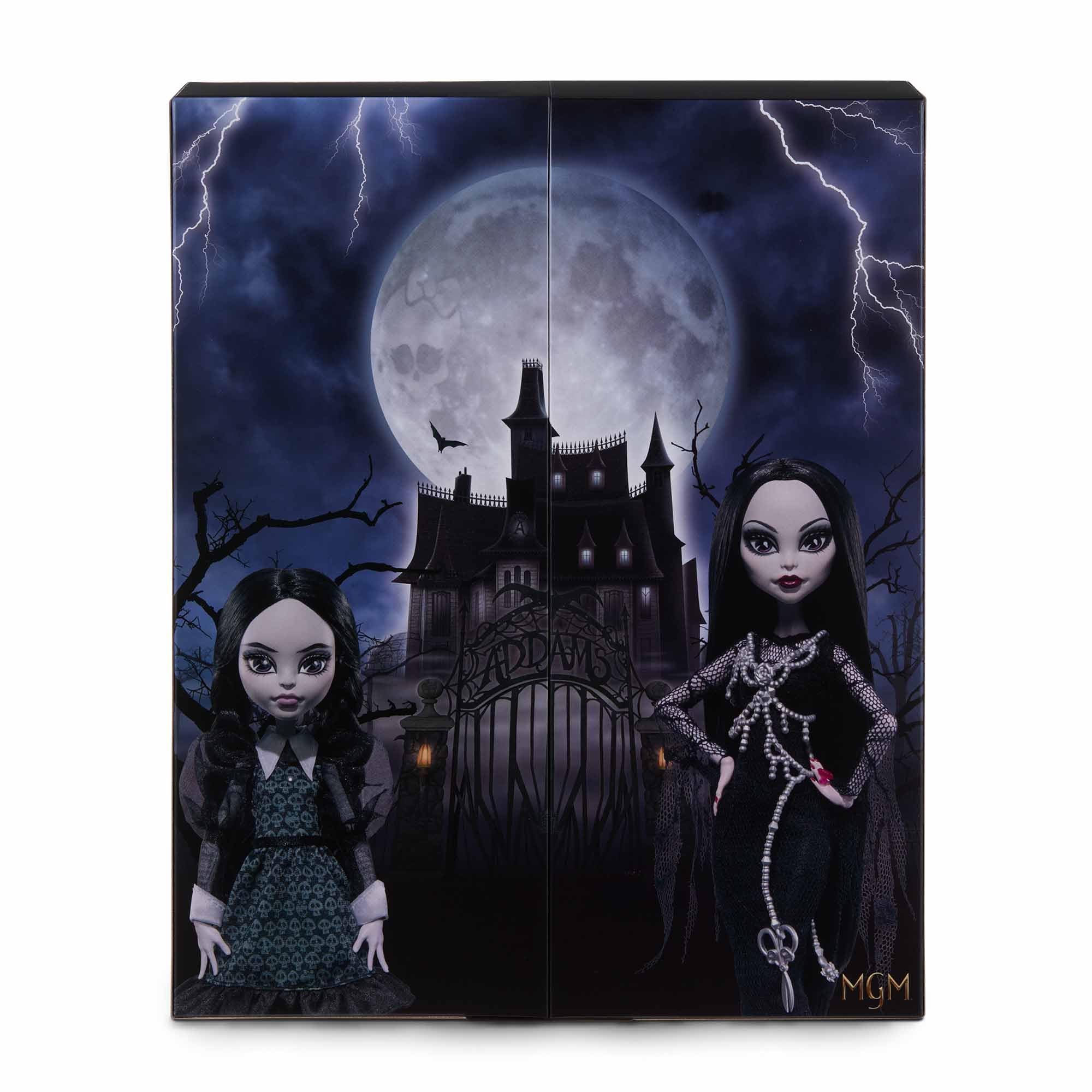 Набор из двух кукол Monster High Skullector Addams Family: Мортиша и Уэнсдей, коллекционные куклы с сертификатом подлинности