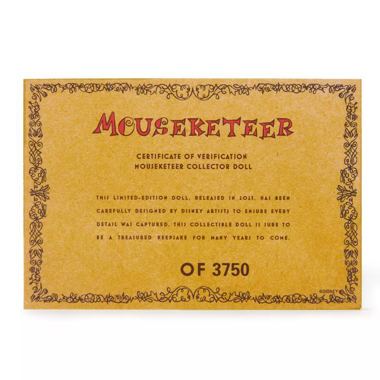 Коллекционная кукла Мушкетер - лимитированное издание к 70-летию Микки Мауса